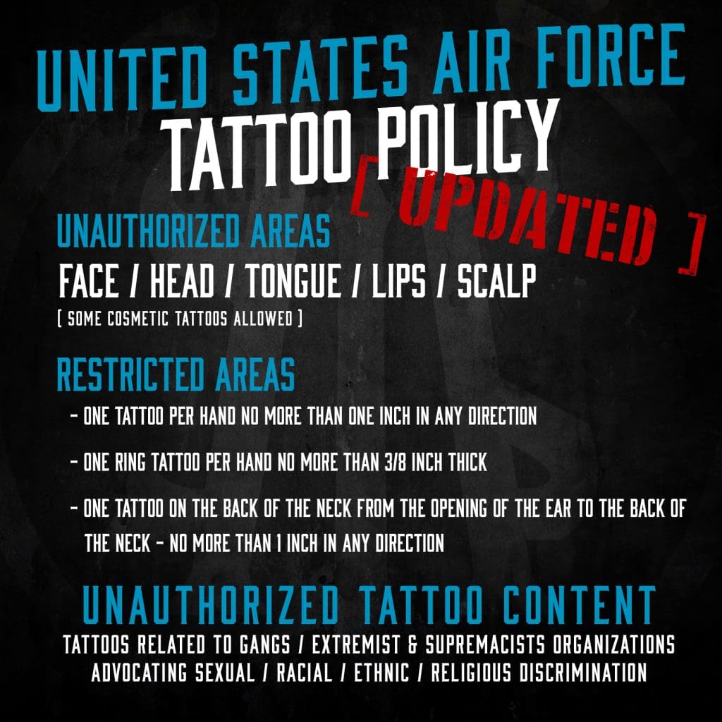 NEW Air Force Tattoo Policy ( Updated for 2025) American Tattoo Society